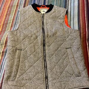 Old Navy Gray and Orange Quilted Vest